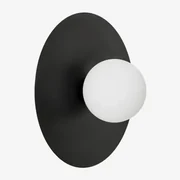 Wandlamp In Ijzer En Glas Anine Zwart & Ø30 Cm - Sklum