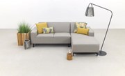 Boavista Sunbrella loungebank chaise longue - Nature Grey - 2-delig - links