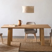 Kave Home Arlen Uitschuifbare Tafel Eikenhout Naturel - 200 X 95cm.