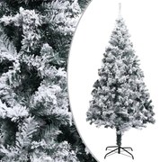 vidaXL Kunstkerstboom met sneeuwvlokken 300 cm PVC groen