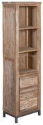 Tower Living Boekenkast Teak Met Wit Venetie - 50x35x180cm.