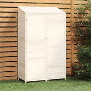 vidaXL Tuinschuur 102x52x174,5 cm massief vurenhout wit