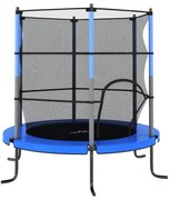 vidaXL Trampoline met veiligheidsnet rond 140x160 cm blauw