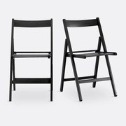 Set van 2 klapstoelen, massief beuken, Yoann