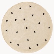 Handgeweven rond kindervloerkleed Pippa van jute