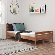 vidaXL Bedframe massief teakhout 100x200 cm