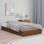 vidaXL Bedframe massief hout honingbruin 100x200 cm