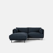 Compacte hoekbank links, fijne badstof, Victor