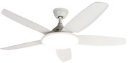 Plafondventilator wit 130cm incl. LED dimbaar met afstandsbediening - Vifte