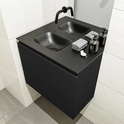 Mondiaz Olan 60cm toiletmeubel urban met wastafel urban links geen kraangat