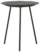 Teak Bijzettafel Schuine Rand Zwart - 40 X 40cm.