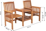 Memphis Tete A Tete Bank Meranti Zand/Beige