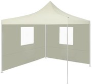 vidaXL Vouwtent met 2 wanden 3x3 m crème