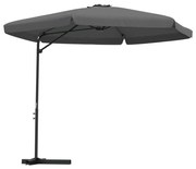 vidaXL Parasol met stalen paal 300x250 cm antraciet