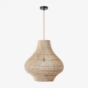 Hanglamp Van Rotan Magali Natuurlijk - Zwart & Ø65 Cm - ↑60 Cm Magali - Sklum