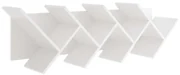 FMD Boekenplank zwevend geometrisch wit