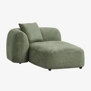 Linker Chaise Longue Voor Modulaire Bank In Chenille Coco Stof Chenille Groen – Salie - Sklum