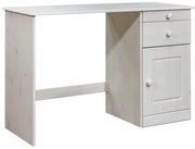 vidaXL Bureau met lades 110x50x74 cm massief grenenhout