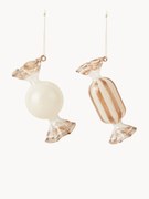 Handgemaakte kerstboomhangers Candy, 2-delig