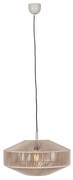Japandi hanglamp bruin touw 46cm - SveaJapandi E27 rond Binnenverlichting Lamp