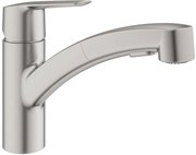 Grohe QuickFix Start keukenmengkraan met uittrekbare handdouche supersteel