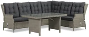 Dining Loungeset 6 personen Wicker Grijs  Garden Collections New Castle