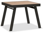 York dining tuintafel 90x90xH75 cm aluminium antraciet teak