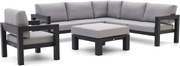 Hoek loungeset Bellagio | 6 personen | Loungeset Grijs | Hoekbank Aluminium | Kees Smit Tuinmeubelen