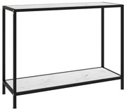 vidaXL Wandtafel 100x35x75 cm gehard glas wit