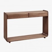 Rechthoekige Halconsole 120x30 Cm In Tinsley-hout Donker Acaciabruin - Sklum