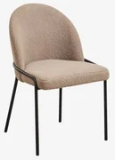 Pak Van 2 Grolet Gestoffeerde Eetkamerstoelen Chenille Bruin - Tarwe - Sklum
