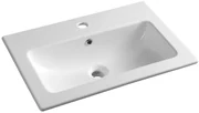 Sapho Practico keramische wastafel met kraangat 60x40cm wit glans