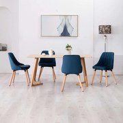 vidaXL Eetkamerstoelen 4 st fluweel blauw