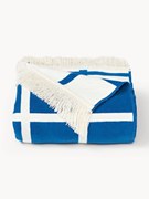 Geruite zachte katoenen plaid Edison met franjes