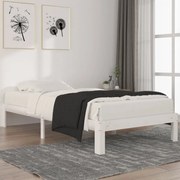 vidaXL Bedframe massief grenenhout wit 100x200 cm