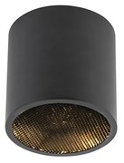 Design opbouwspot zwart GU10 111mm - Impact Honey