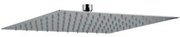 Napolihoofddouche vierkant25x25cm9L/min.geborsteld chroom SF076ANK
