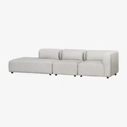 Fogler 3-delige Modulaire Hoekbank Met Chaise Longue Stof Lichtgrijze - Sklum