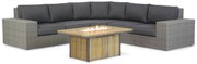 Hoek loungeset 5 personen Wicker Grijs Garden Collections Oxford/Seaside