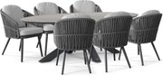 Tuinset 6 personen 240 cm Rope Grijs Santika Furniture Santika