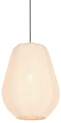 Japandi hanglamp crème met stoffen kap 27cm - SableJapandi E27 Scandinavisch rond Binnenverlichting Lamp