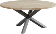Taste by 4 Seasons Louvre aluminium tafel met teak blad Ø 160 cm SALE Tuintafel weerbestendig