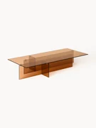 Grote glazen salontafel Anouk, B 160 cm