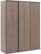 Goossens Excellent Kledingkast Wood, 180 cm breed, 223 cm hoog, 3 hout schuifdeuren