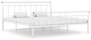 vidaXL Bedframe metaal wit 200x200 cm