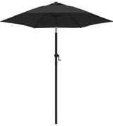 vidaXL Parasol 200x211 cm aluminium zwart