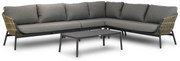 Hoek loungeset 5 personen Aluminium/wicker Taupe  Coco Nathan/Rimini