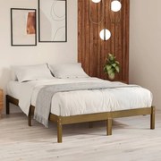 vidaXL Bedframe massief hout honingbruin 120x190 cm 4FT Small Double