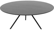 Goossens Salontafel Bo rond, hout eiken zwart, modern design, 80 x 31 x 80 cm