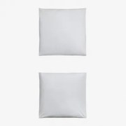 Set Van 2 Kussenslopen Van Percal Lesia-katoen Met Een Draaddichtheid Van 180 Draden Wit & 50 X 100 Cm - Sklum